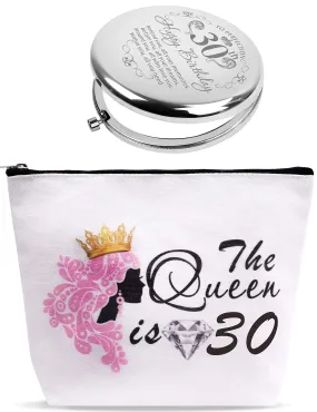 30th Birthday Mirror, 30th Birthday Makeup Bag, 30th Birthday Gifts for Women, Dirty 30