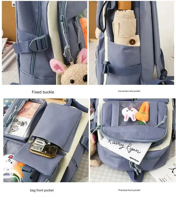 5 pcs Bunny Bag Travel Multifunctional Large Capacity Canvas Bag 978