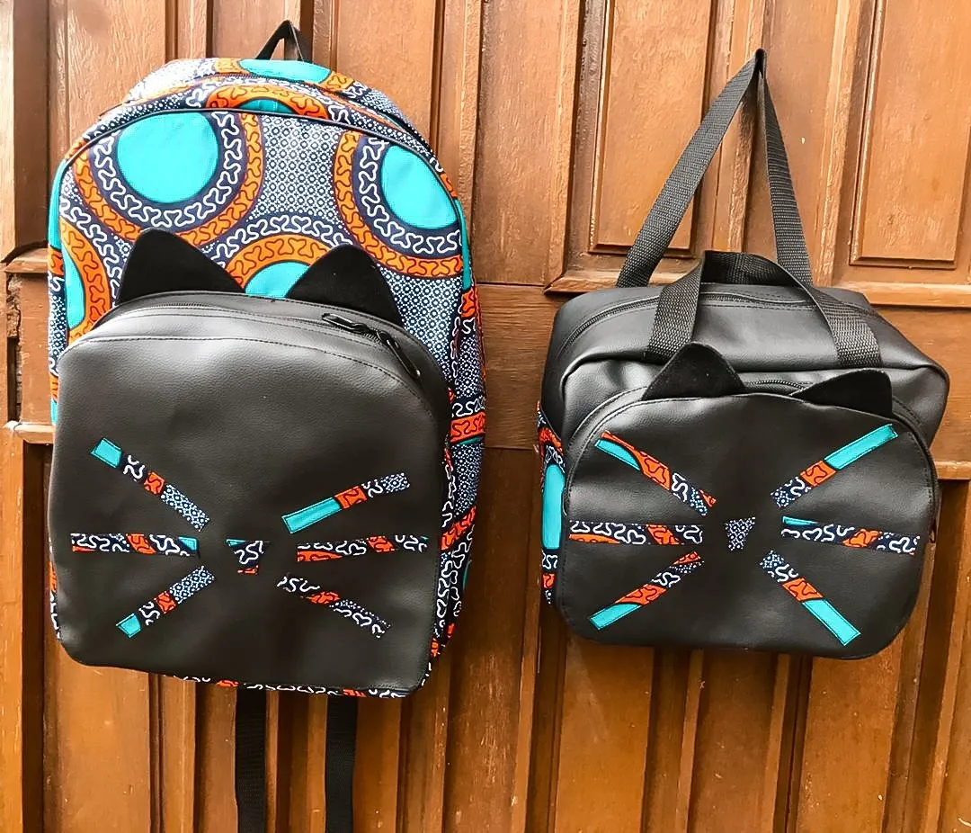 African Print Backpack