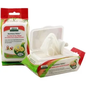 Aleva Naturals - Bamboo Baby Pacifier & Toy Wipes, 30 Wipes