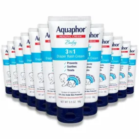 Aquaphor - Baby Diaper Rash Cream- 3.5 Oz - 12 Pack