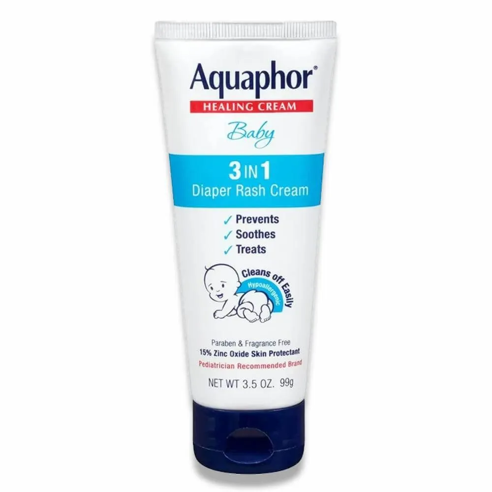 Aquaphor - Baby Diaper Rash Cream- 3.5 Oz - 12 Pack