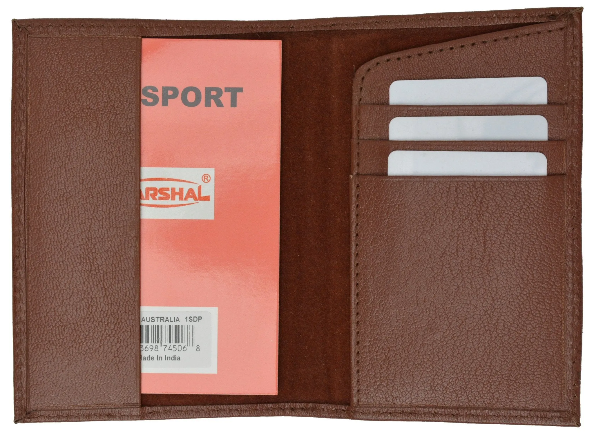 Australian Passport Cover Genuine Leather Passport Wallet Credit Card Slots for Travel with Embossed logo 601 BLIND Australia