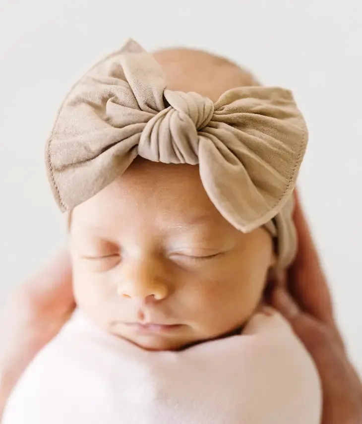 Baby Bling Bows - Classic Knot - Oak