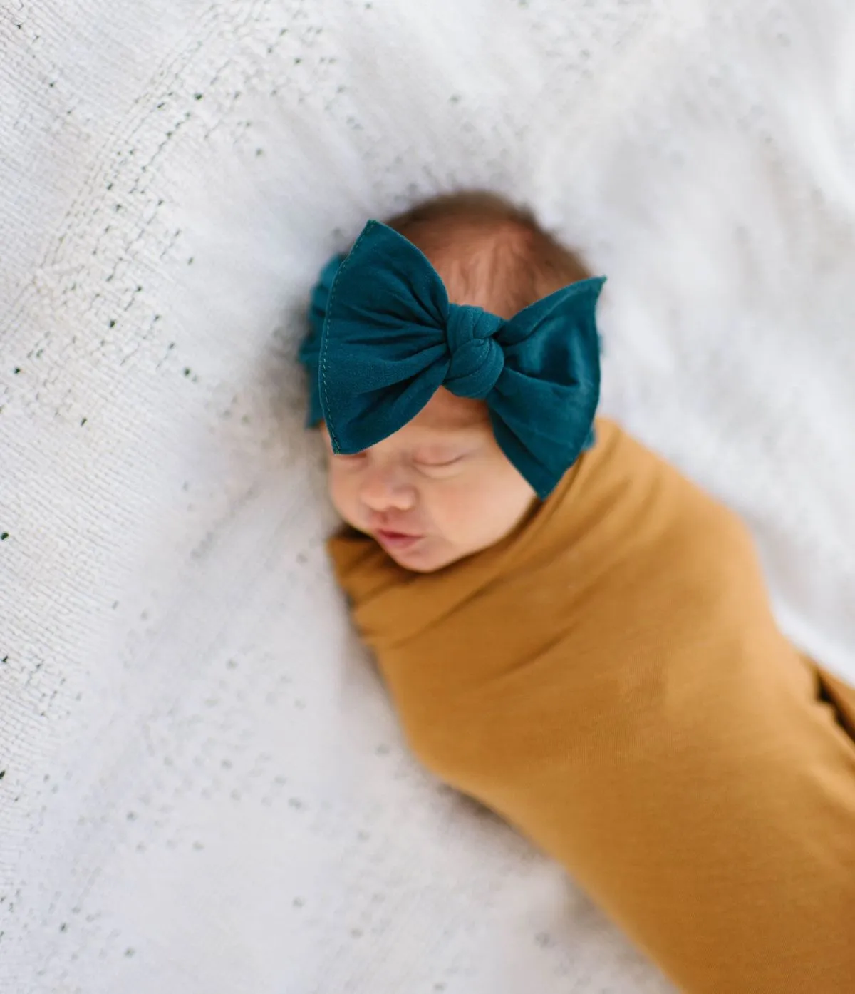 Baby Bling Bows - Classic Knot - Peacock