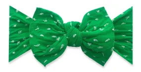 Baby Bling Bows Patterned Shabby Knot--Kelly Green