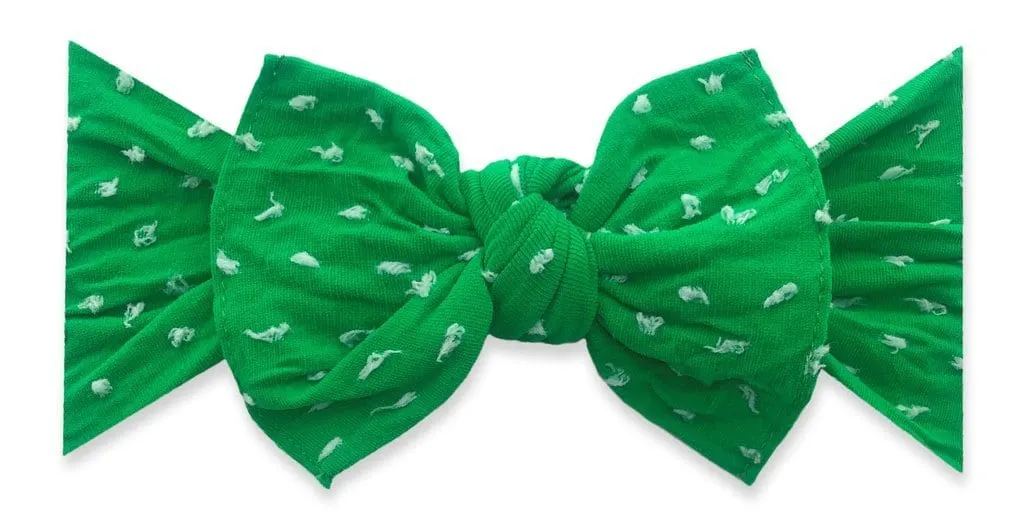 Baby Bling Bows Patterned Shabby Knot--Kelly Green