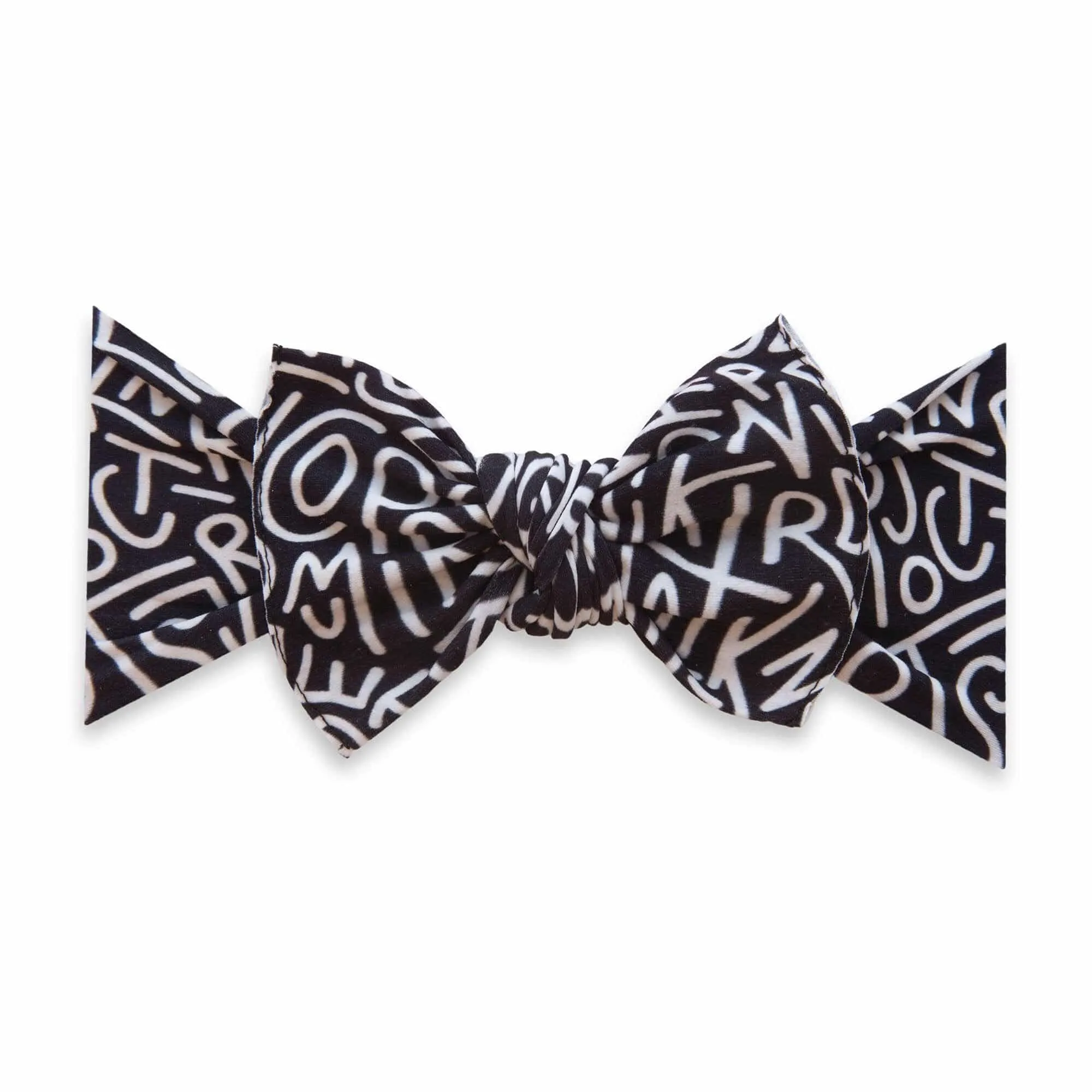 Baby Bling Bows PRINTED KNOT--ALPHABET SOUP