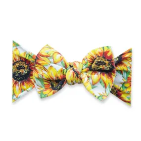 Baby Bling Bows PRINTED KNOT: Golden Sunflowers