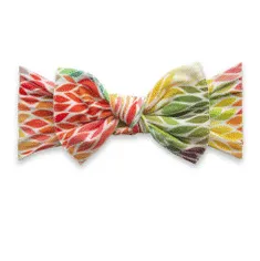 Baby Bling Bows  PRINTED KNOT: Mosaic Leaf