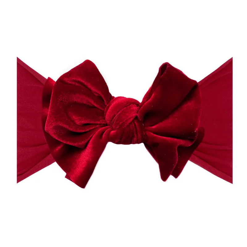 Baby Bling VELVET FAB Headband--Ruby