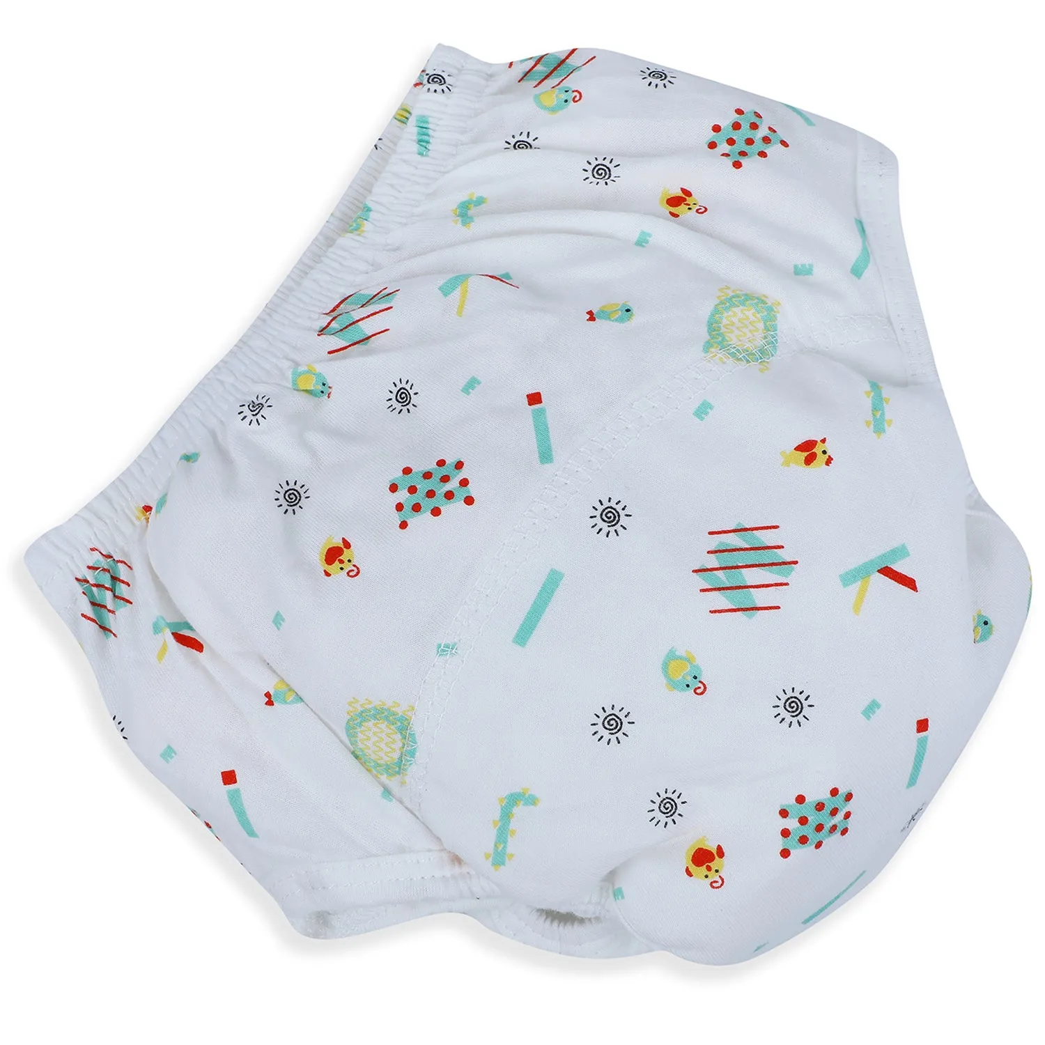 Baby Moo Abstract Letters Reusable Cloth Training Diaper Panty - Multicolour