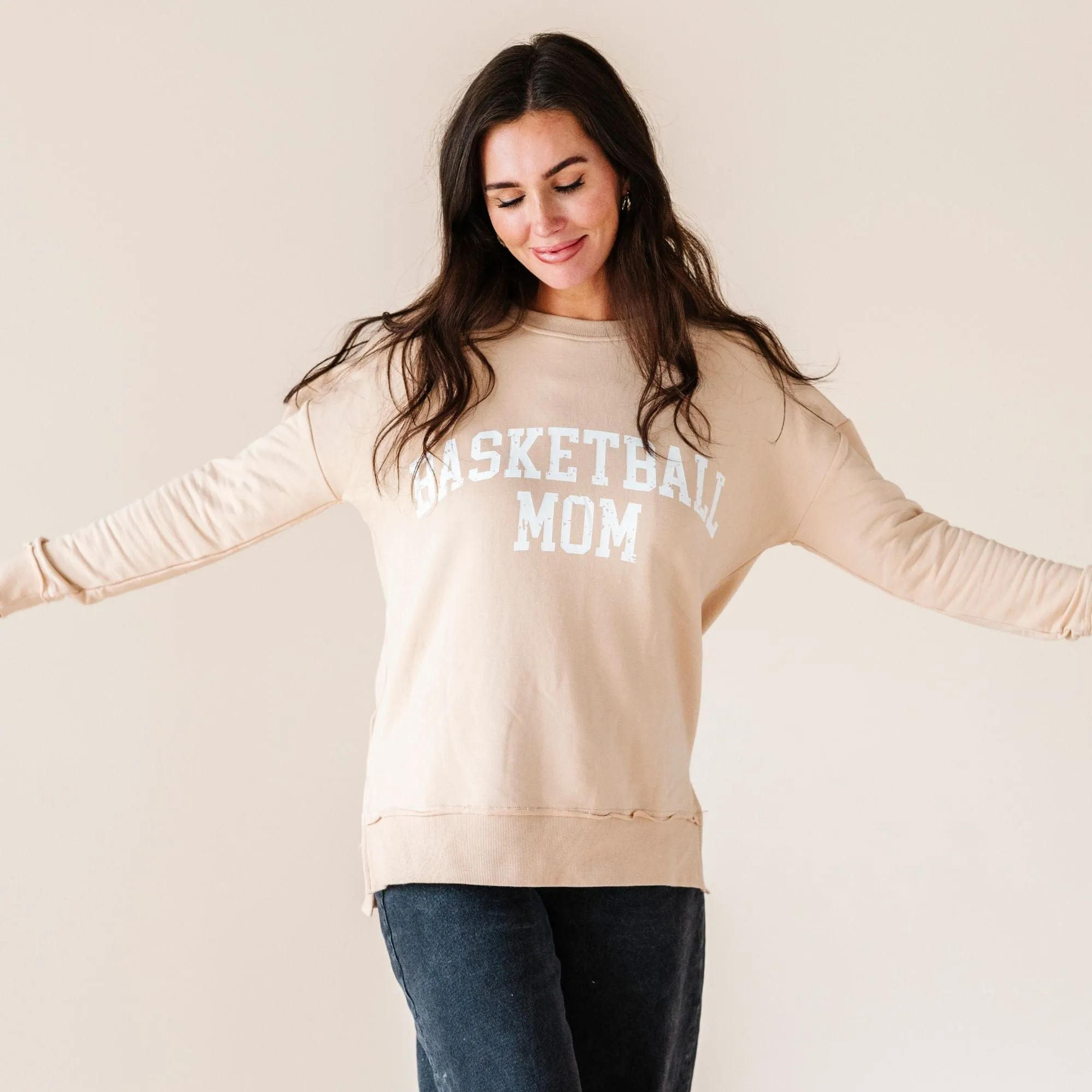 Basketball Mom Crew Neck Sweatshirt