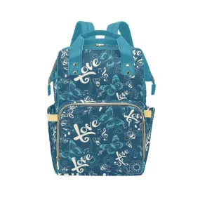 Bees & Butterflies Multifunctional Diaper Backpack Bag