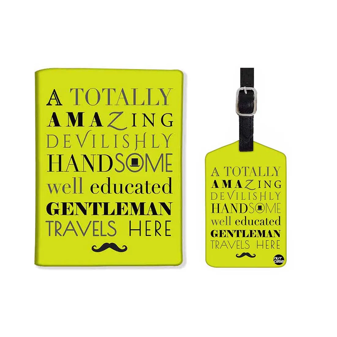 Best Passport Cover Holder with Luggage Tag Set - Gentleman Travel Here