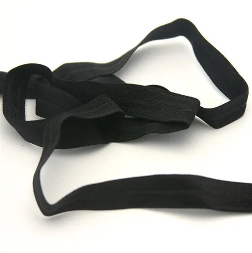 Black Fold Over Elastic Trim