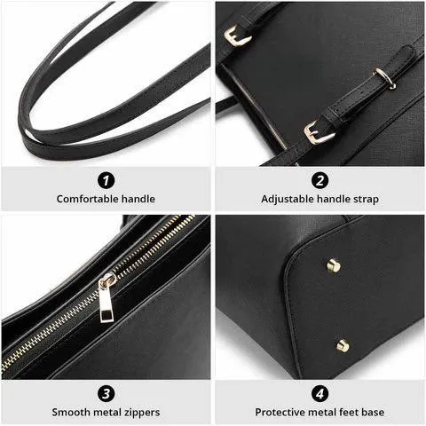 BLACK Laptop Handbag | Tote Bags | Laptop Briefcase | Laptop Bag 15.6-inch 107