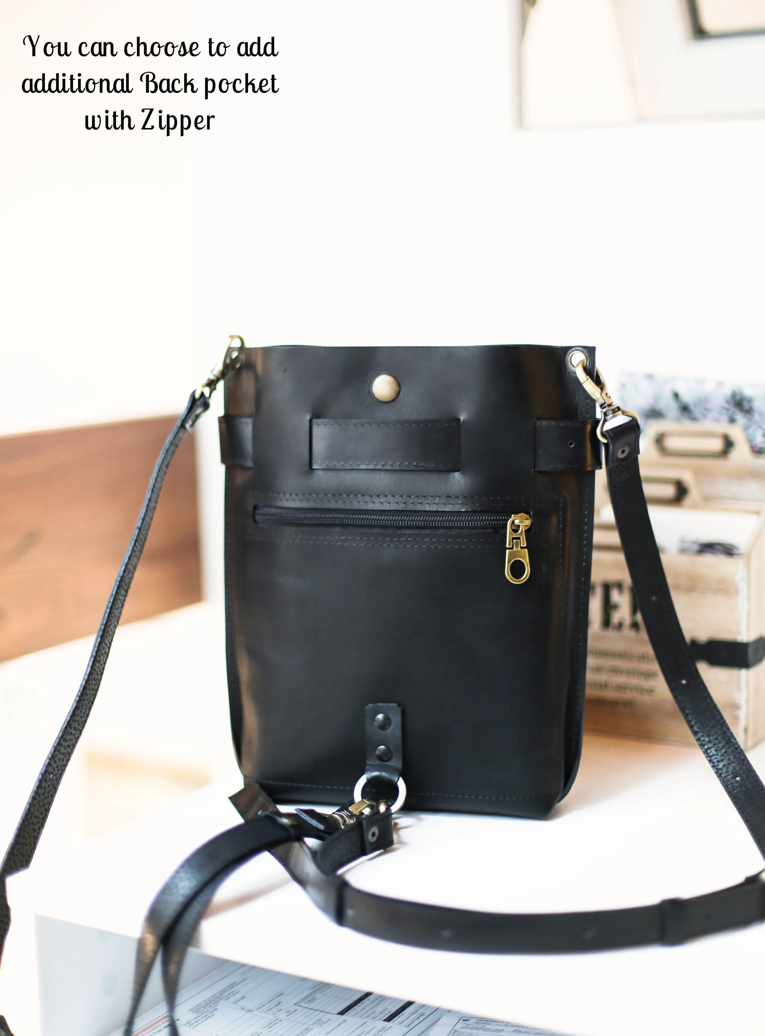 Black w/Brown Leather Bag - "Ring Belt Edition"