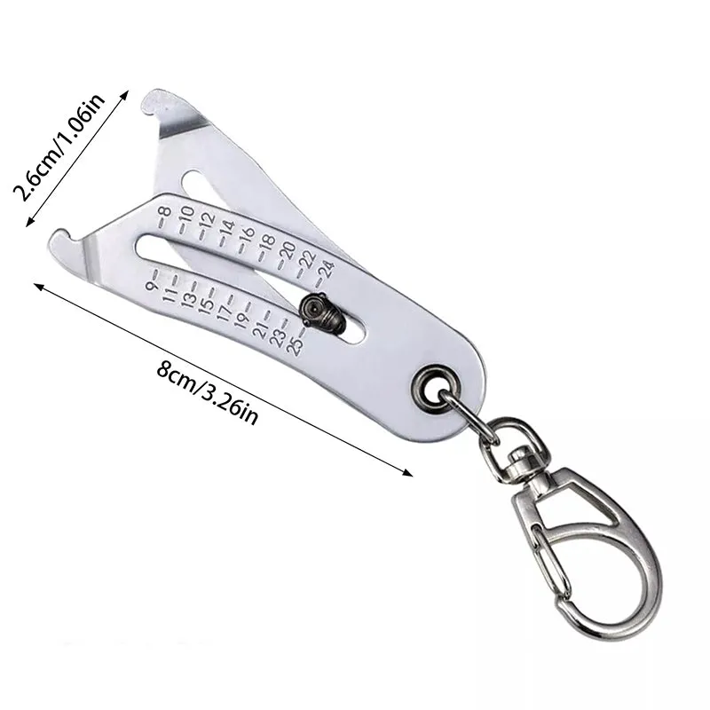 Bolt Size Checker Keychain