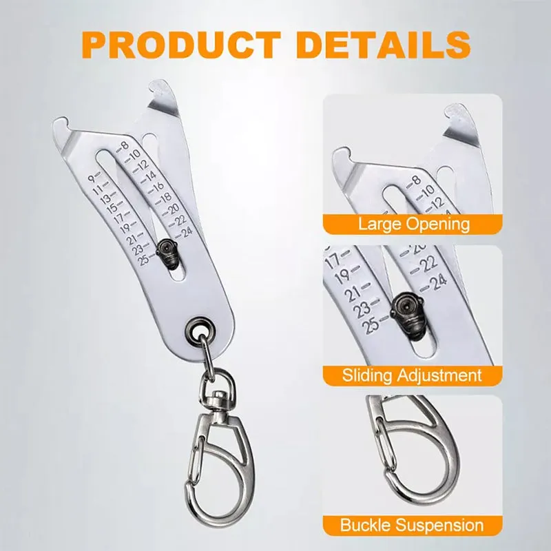 Bolt Size Checker Keychain