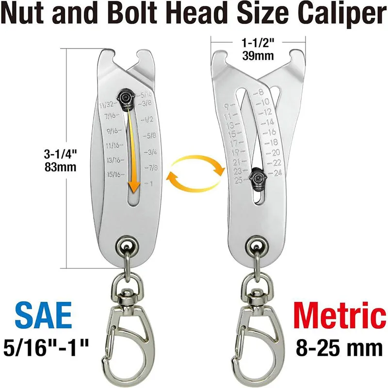 Bolt Size Checker Keychain