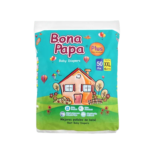 BONA PAPA PLUS BABY DIAPERS XXL (16KG PLUS) 50PCS