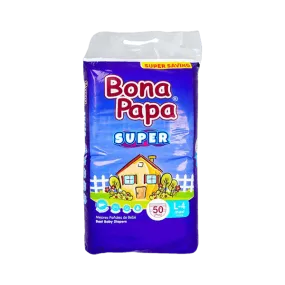 BONA PAPA SUPER BABY DIAPER L-4 9-13 KG 50PCS