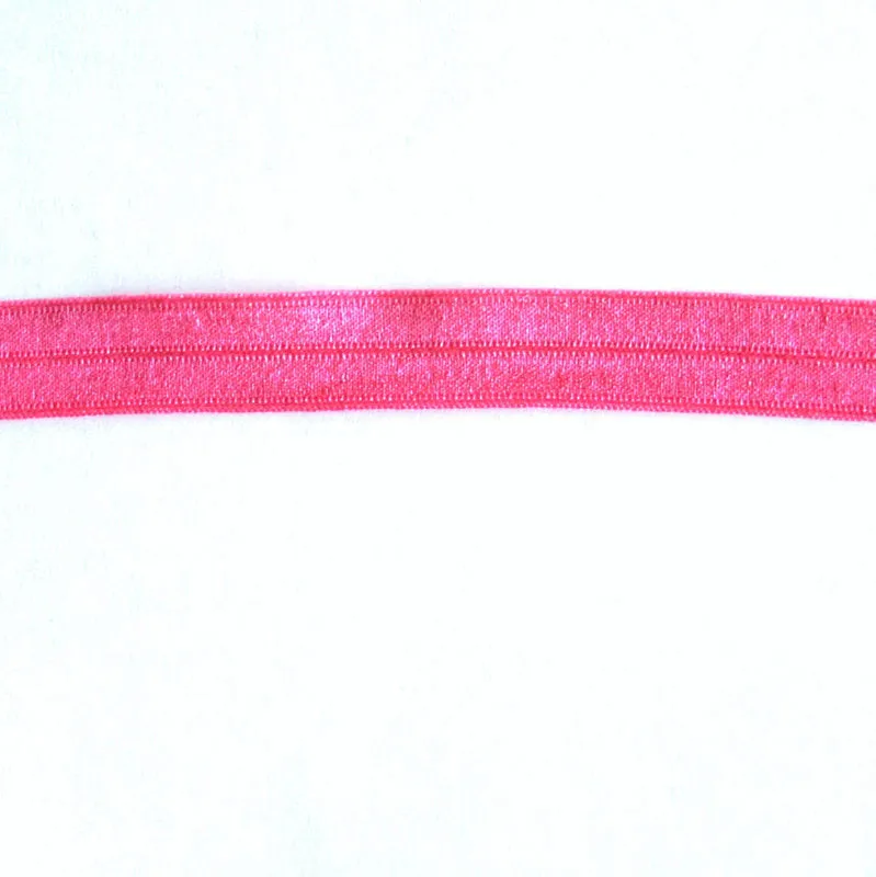 Bright Pink Fold Over Elastic Trim