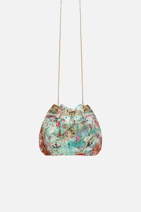 CAMILLA | THE JEWELLERY MUSEUM DRAWSTRING POUCH WITH CHAIN STRAP