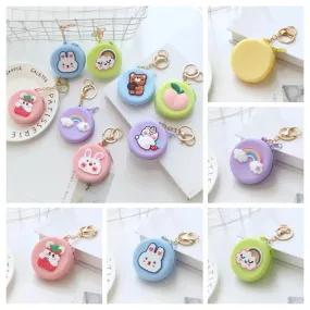 Cartoon Silicon Colorful Bag Key Chain