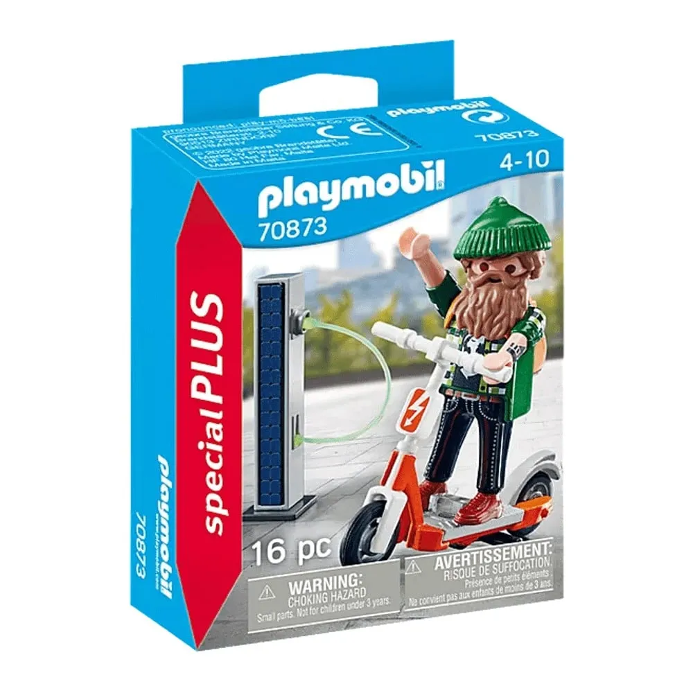 Construction set Playmobil 70873 Hipster with electric scooter