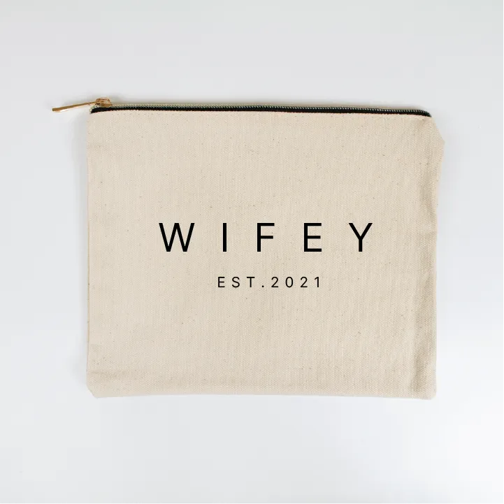 Custom WIFEY EST Makeup Bag