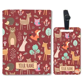 Customized Passport Cover Luggage Tag Set for Kids - Beautiful Animal