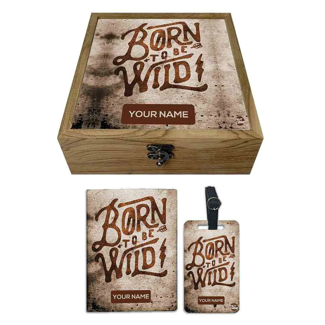 Customized Passport Cover With Name - Born To Be Wild