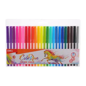 Deli Felt Pen Washable 1.0mm 24C