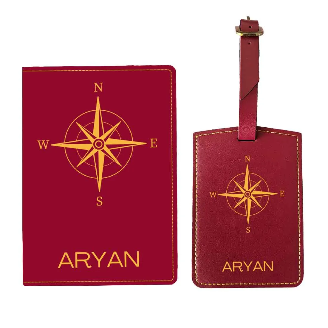 Designer Passport Cover Customized PU Leather Passport Cover and Luggage Tag Set