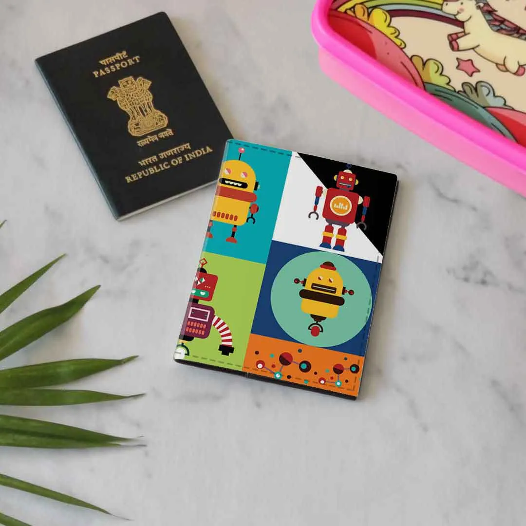 Designer Passport Cover - Robots