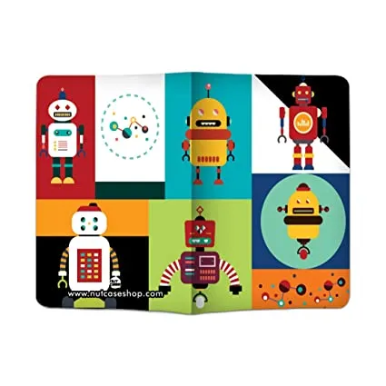 Designer Passport Cover - Robots