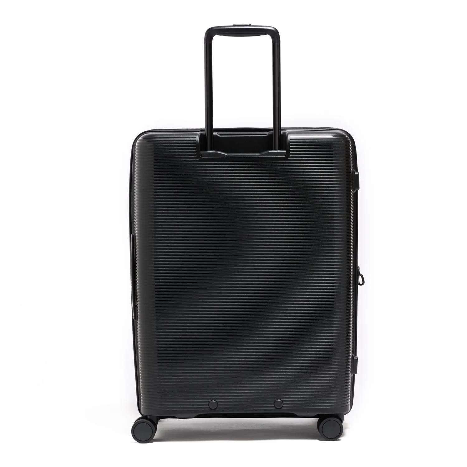 Echolac Forza 65cm Hardcase Expandable 4 Double Wheel Cabin Luggage Trolley Black - PW005 24 Black