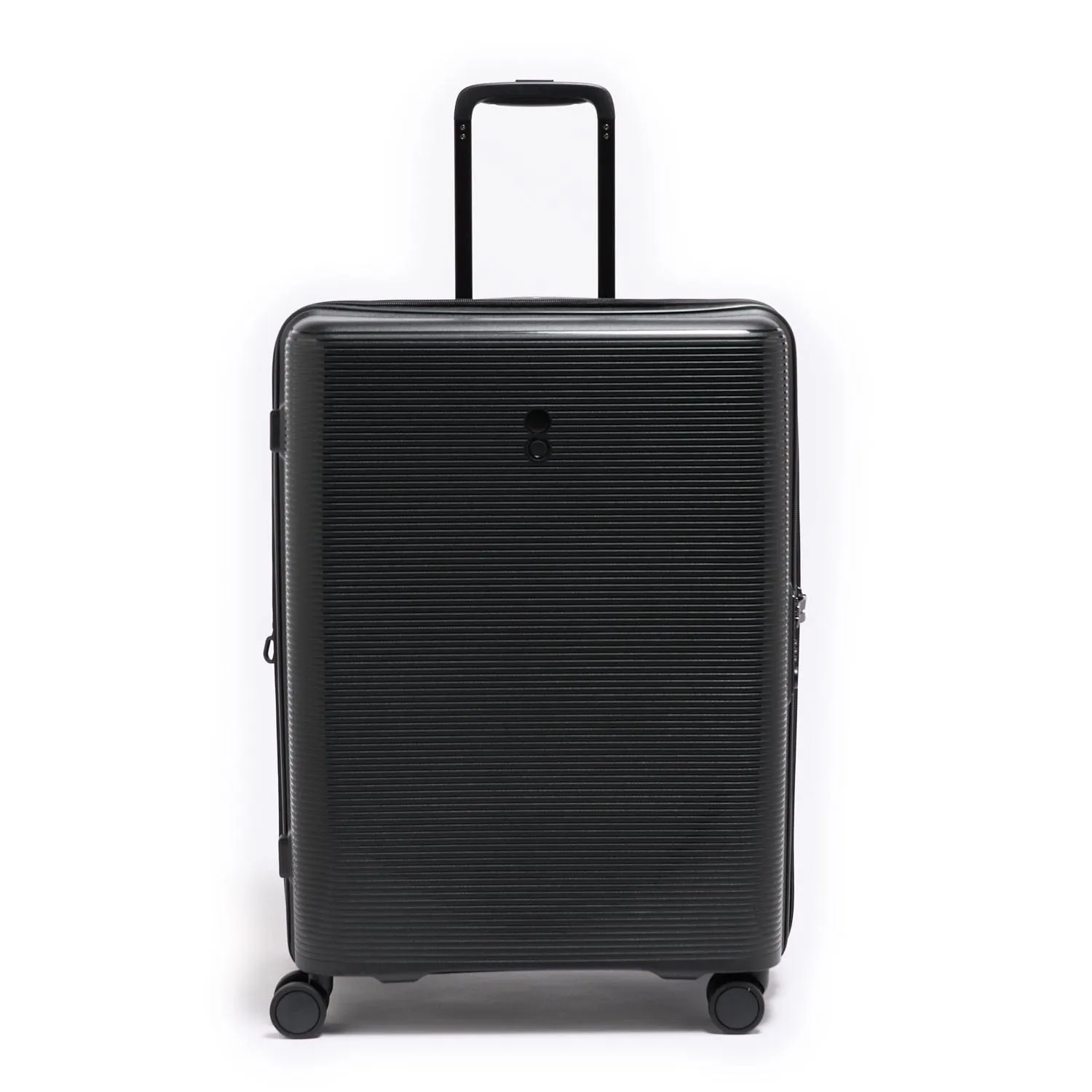 Echolac Forza 65cm Hardcase Expandable 4 Double Wheel Cabin Luggage Trolley Black - PW005 24 Black