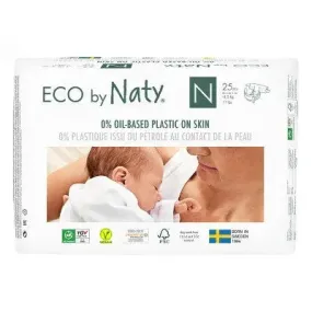 Eco by Naty 4pk Premium Disposable Diapers for Sensitive Skin - Newborn (100ct)