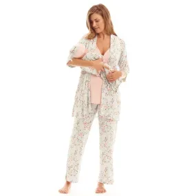 Everly Grey 5 Piece Maternity Loungewear Set Cloud Blue