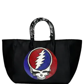 Everyday Vegan Tote - The Grateful Dead Leather Hand Painted