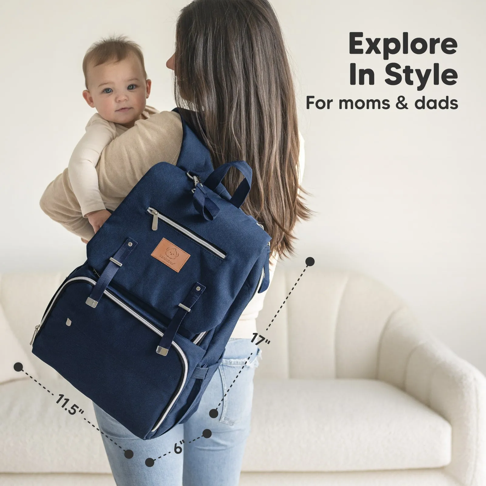 Explorer Diaper Bag (Navy Blue)