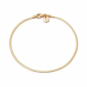 Fine Snake Chain 18ct Gold Plated Bracelet SBR06_GP