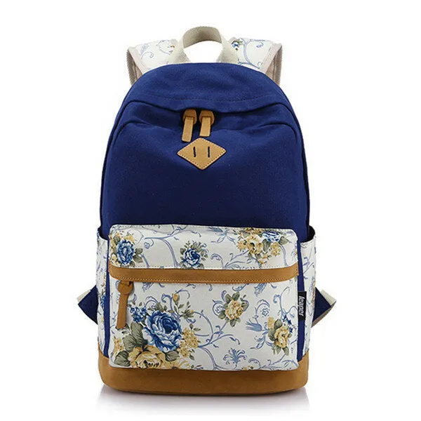 Floral Girl Backpack Women Leisure Students Teenager School Bags