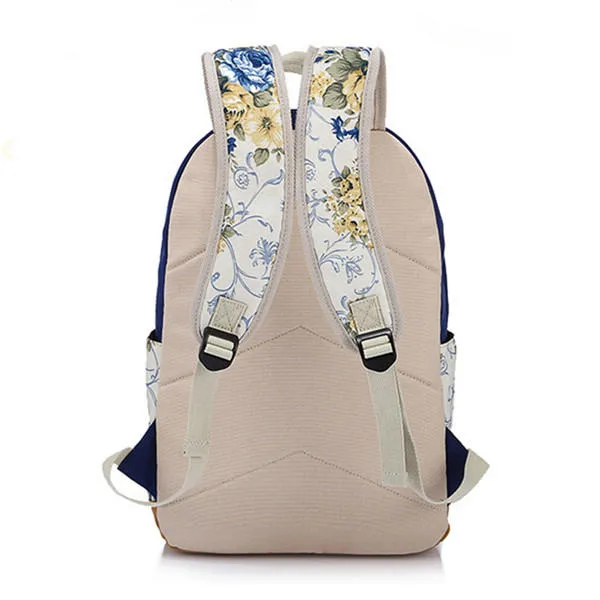 Floral Girl Backpack Women Leisure Students Teenager School Bags