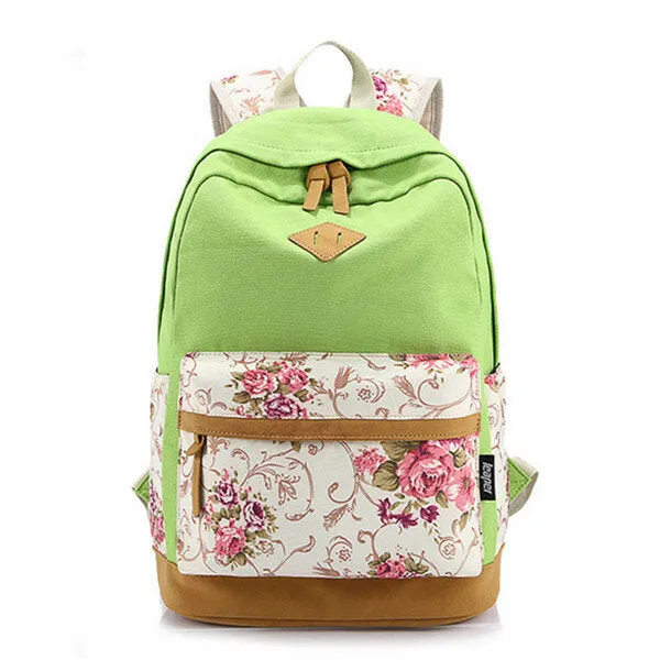 Floral Girl Backpack Women Leisure Students Teenager School Bags