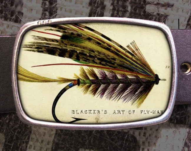 FLY FISHING LURE Fisherman Belt Buckle