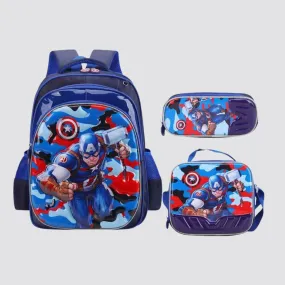 G2765 Captain America 3-Piece Backpack / Trolley Set